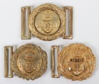 2x Post 1902 Royal Naval Reserve and Royal Naval Volunteers Waistbelt Clasps