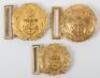 3x Royal Naval Officers Waistbelt Clasps