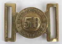 Victorian 58th (Rutlandshire) Regiment of Foot Other Ranks Waist belt Clasp