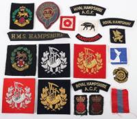 Grouping of Cloth Insignia Mostly of Hampshire Interest