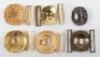 6x Foreign Nations Naval Officers Belt Buckles - 2