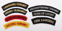 Grouping of Yeomanry Cloth Shoulder Titles