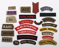 Grouping of British Cloth Shoulder Titles