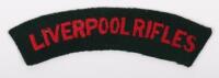 Liverpool Rifles Cloth Shoulder Title