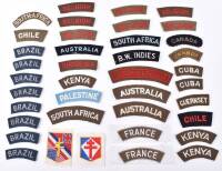 Selection of WW2 Allied Nationality Shoulder Titles