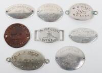 8x WW1 Identity Discs of Royal Garrison Artillery Interest