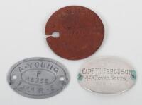 3x Identity Discs of Royal Scots Regiment