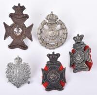 5x London Regiments Field Service Cap Badges