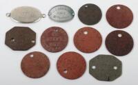 Selection of Identity Discs of Devon Regiment and Suffolk Regiment Interest