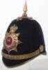 Victorian Queens Royal West Surrey Regiment Officers Home Service Helmet - 4