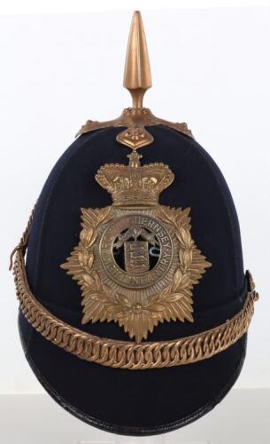 Other Ranks Blue Cloth Helmet Badged to the Royal Guernsey Light Infantry