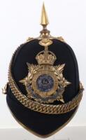 Post 1902 Bedfordshire Regiment Officers Home Service Pattern Helmet