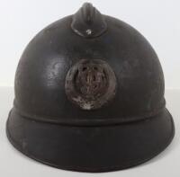Rare WW1 French 9th (Algerian) Tirailleur Regiment M-15 Adrian Steel Helmet