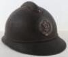 Rare WW1 French 9th (Algerian) Tirailleur Regiment M-15 Adrian Steel Helmet - 3