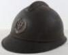 Rare WW1 French 9th (Algerian) Tirailleur Regiment M-15 Adrian Steel Helmet - 4