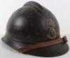 WW1 French Colonial Troops M-15 Adrian Steel Helmet - 3