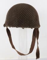 WW2 1943 Royal Armoured Corps (R.A.C) Combat Helmet with Camouflaged Net