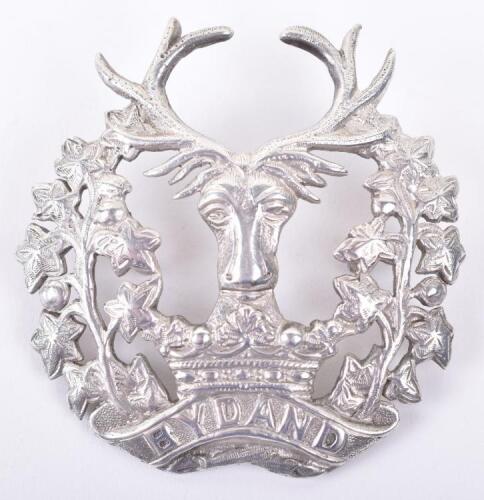 Gordon Highlanders Cast Silver Officers Glengarry Badge