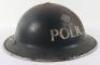 WW2 British Home Front Police Officers Steel Helmet - 3