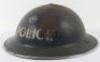 WW2 British Home Front Police Officers Steel Helmet - 4