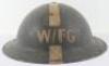 WW2 British Home Front Warden Fire Guard Steel Helmet