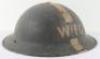 WW2 British Home Front Warden Fire Guard Steel Helmet - 3