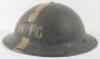 WW2 British Home Front Warden Fire Guard Steel Helmet - 4