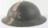 WW2 British Home Front Warden Fire Guard Steel Helmet - 6