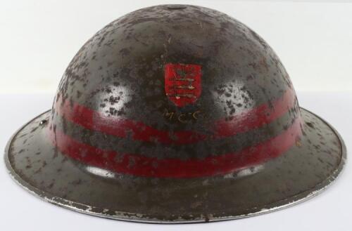 WW2 British Home Front Middlesex County Council National Fire Service Steel Helmet