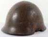 WW2 Japanese Battle Damaged Steel Combat Helmet - 4