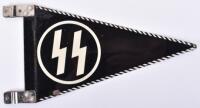 Rare Third Reich Allgemeine-SS Car Pennant