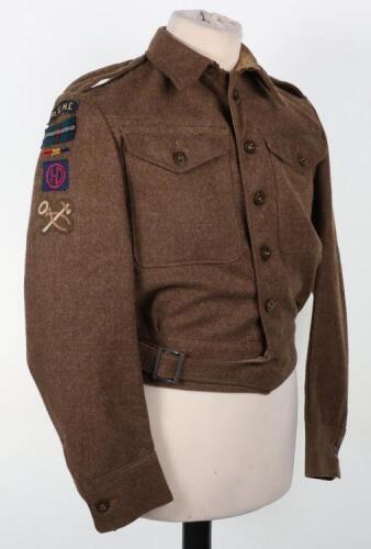WW2 Royal Electrical Mechanical Engineers Craftsman’s Battle Dress Blouse Attached Seaforth Highlanders 51st Highland Division