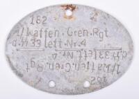 Waffen-SS Grenadier Regiment Identity Disc