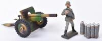 Lineol Artillery Piece and Gun Layer Figure