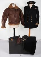 WW2 British Fleet Air Arm Pilots Irvin Flying Jacket & Uniform Grouping