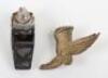 WW2 Royal Air Force Winged Boot “Late Arrivals Club” Badge and Aircrew Whistle