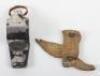 WW2 Royal Air Force Winged Boot “Late Arrivals Club” Badge and Aircrew Whistle - 3