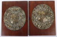 Pair of Brass Plaques