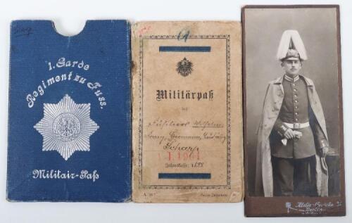 Imperial German Garde Regiment Militarpass Group