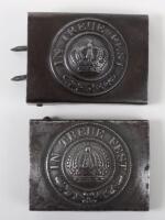 2x Imperial German Bavarian M-15 Belt Buckles