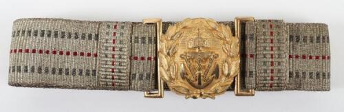 Imperial German Kaiserliche Marine (Navy) Officers Brocade Belt and Buckle