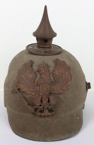 WW1 German Prussian Ersatz Felt Pickelhaube