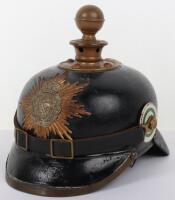 Imperial German Saxon Artillery Enlisted Ranks Pickelhaube / Kugelhelm