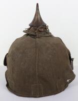 WW1 German Wurttemberg Infantry Regiment Nr 180 (10th Wurttemberg) M-15 Pickelhaube with Original Trench Cover