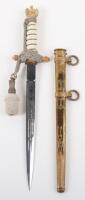 WW2 German Naval (Kriegsmarine) Officers Dress Dagger by Carl Eickhorn