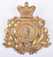 Victorian 9th (Norfolk) Regiment 1869 Pattern Shako Plate
