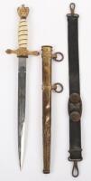 WW2 German Naval (Kriegsmarine) Officers Dress Dagger by Carl Eickhorn