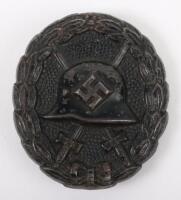 Scarce Third Reich 1st Pattern / Spanish Civil War Black Wound Badge