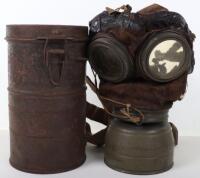 German Reichswehr Gas Mask and Tin