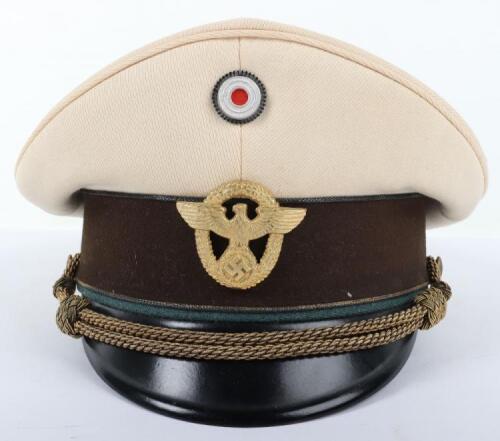 Third Reich Schutzpolizei Generals Summer Pattern Peaked Cap